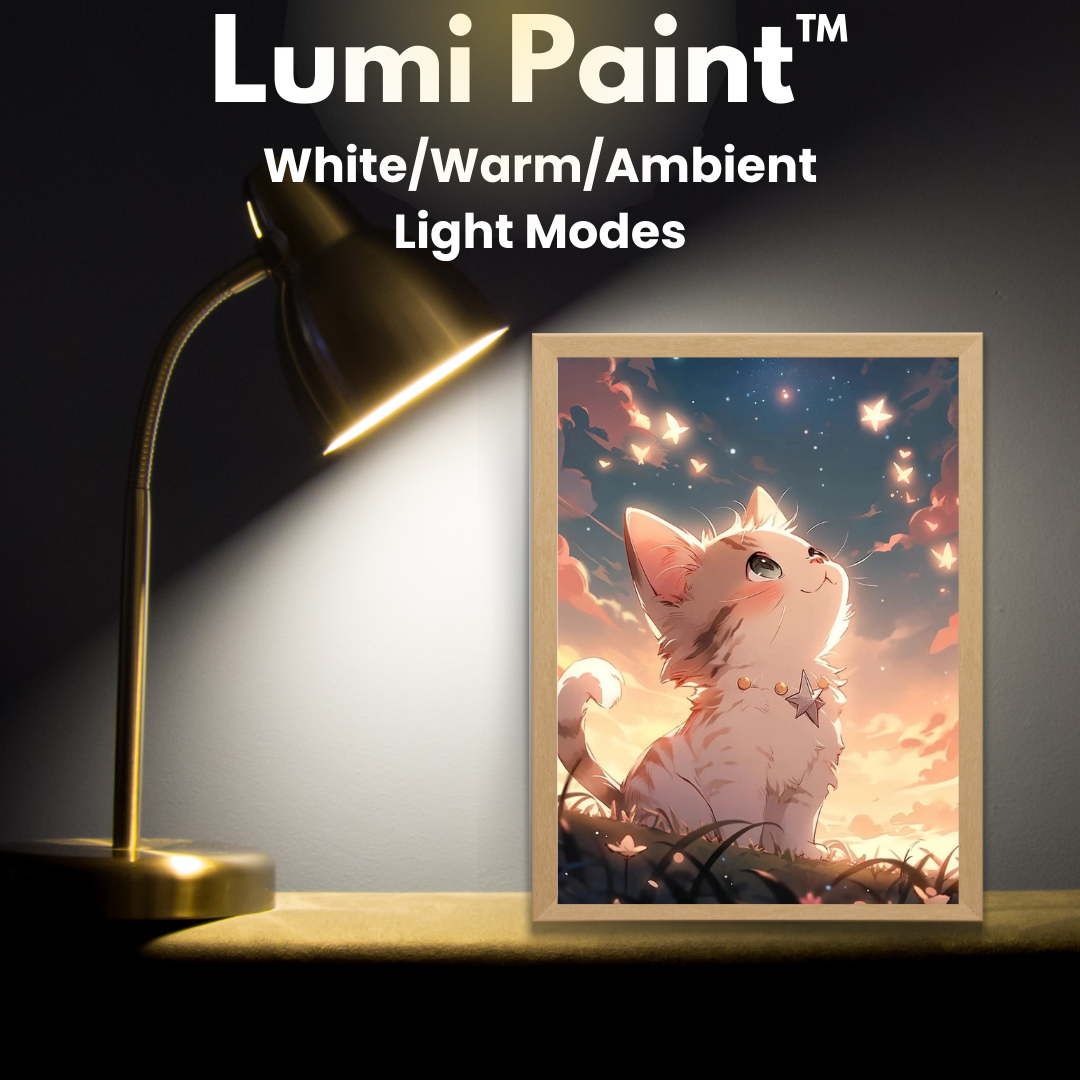 The Lumi Paint™ Luminous Cat Painting Photo Frame