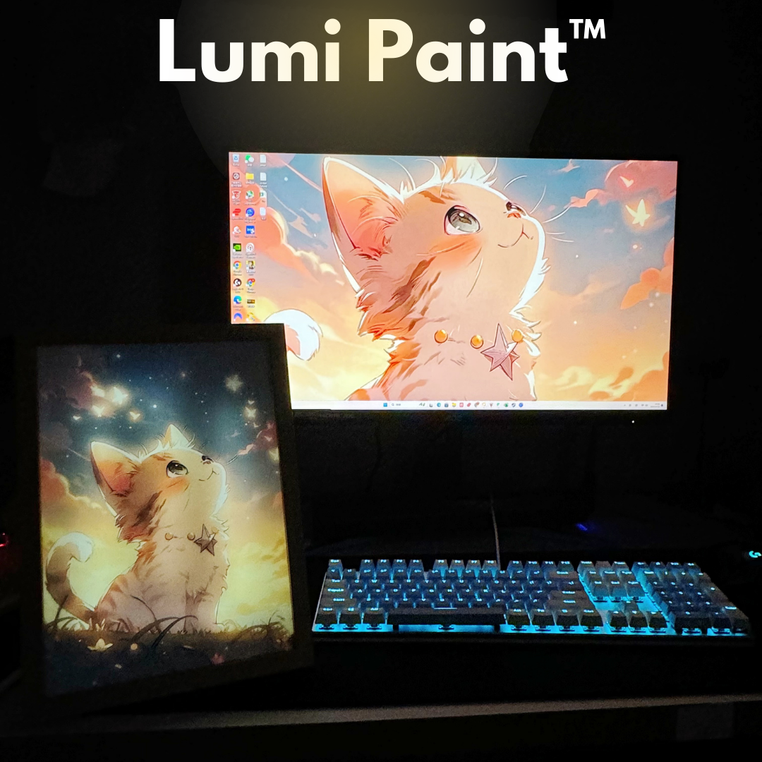 The Lumi Paint™ Luminous Cat Painting Photo Frame
